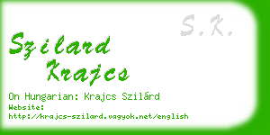 szilard krajcs business card